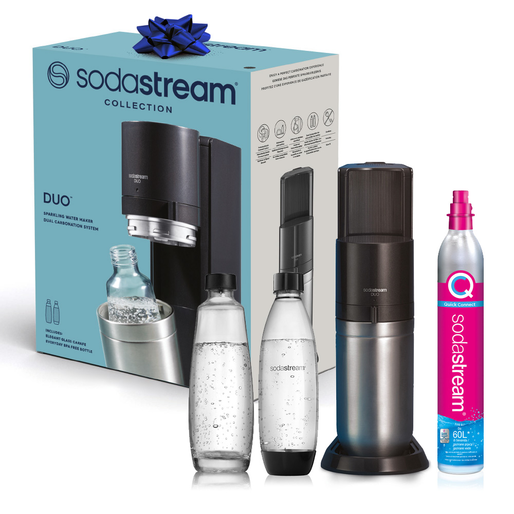 Gasatore Sodastream Duo Nero con 2 bottiglie