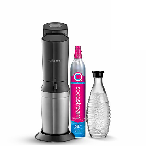 Gasatore Sodastream Crystal black con bottiglia in vetro