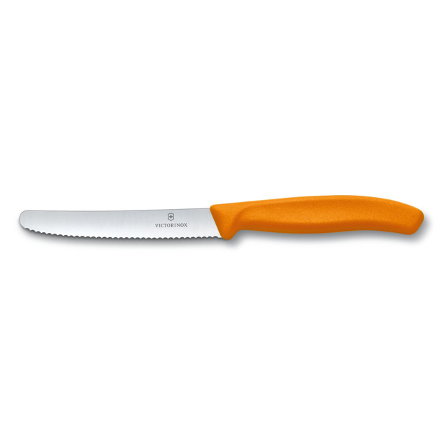 Coltello da tavola ondulato arancio - Victorinox Swissclassic