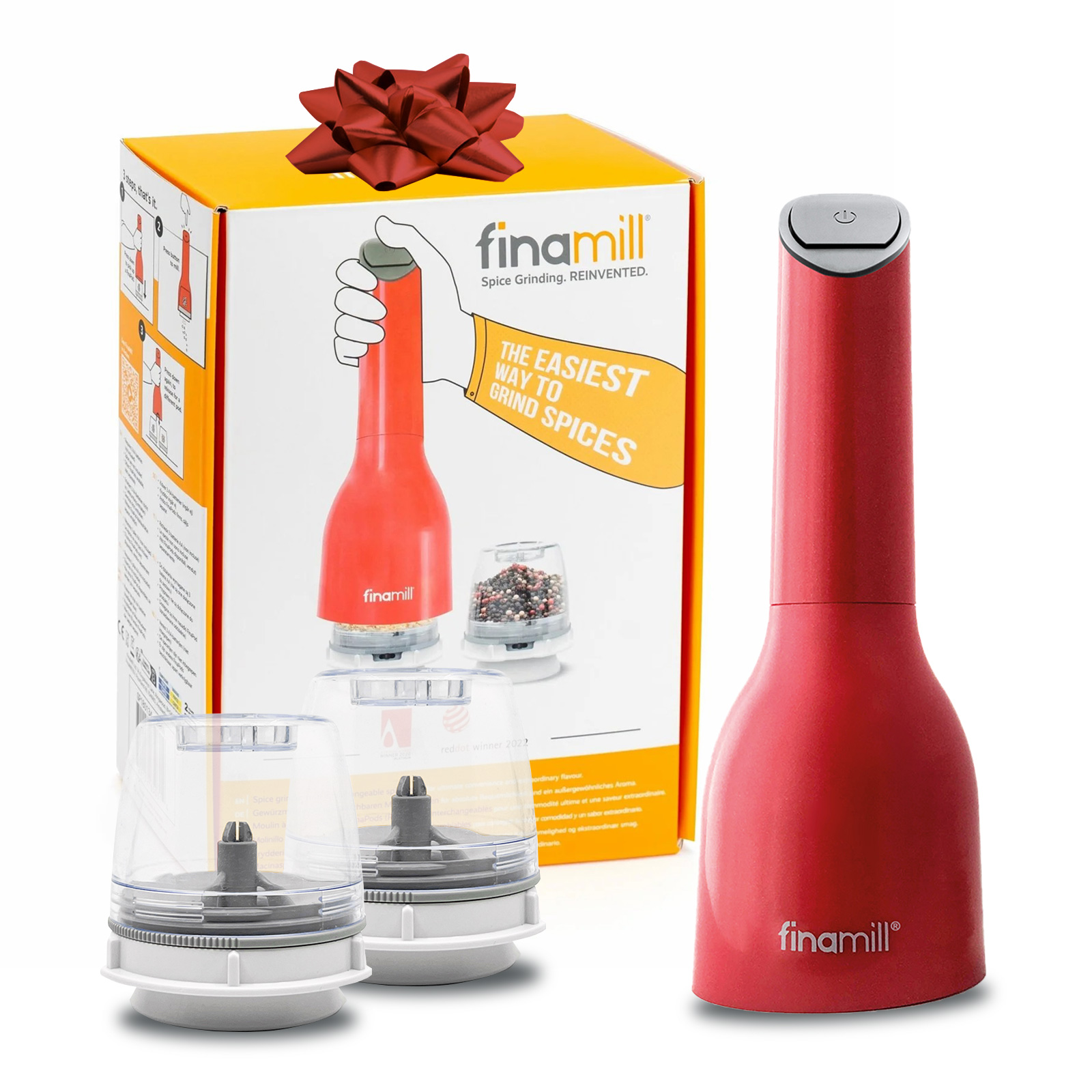 Macina spezie elettrico a batteria Finamill Sangria con 2 contenitori