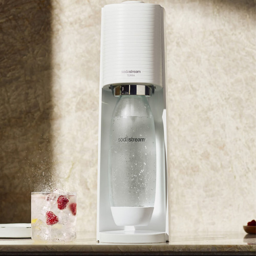 Gasatore Sodastream Terra bianco con bottiglia